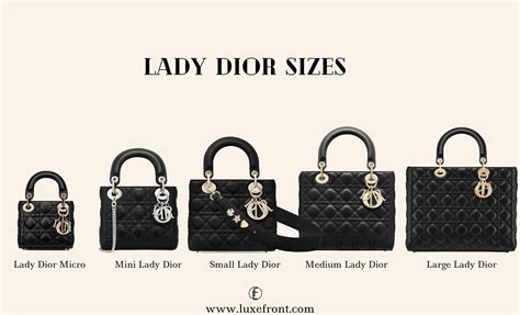 lady dior bags sizes|lady dior bag size guide.